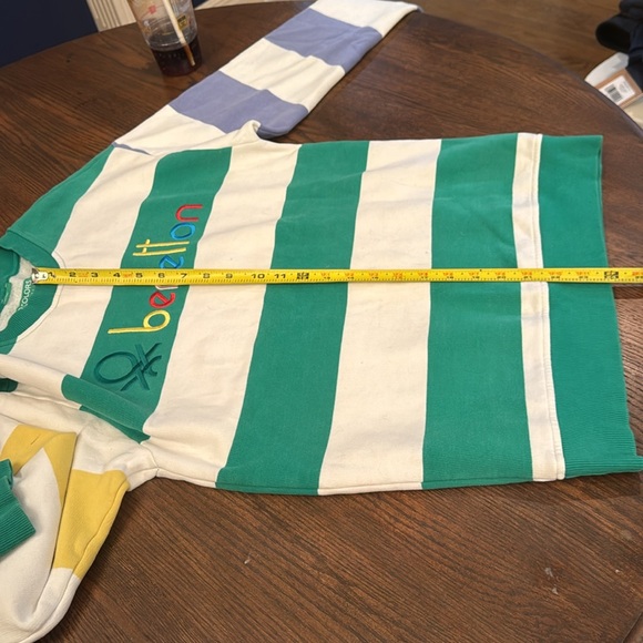 United Colors Of Benetton Stripe Crewneck Sweatshirt. Size Medium - Picture 8 of 9